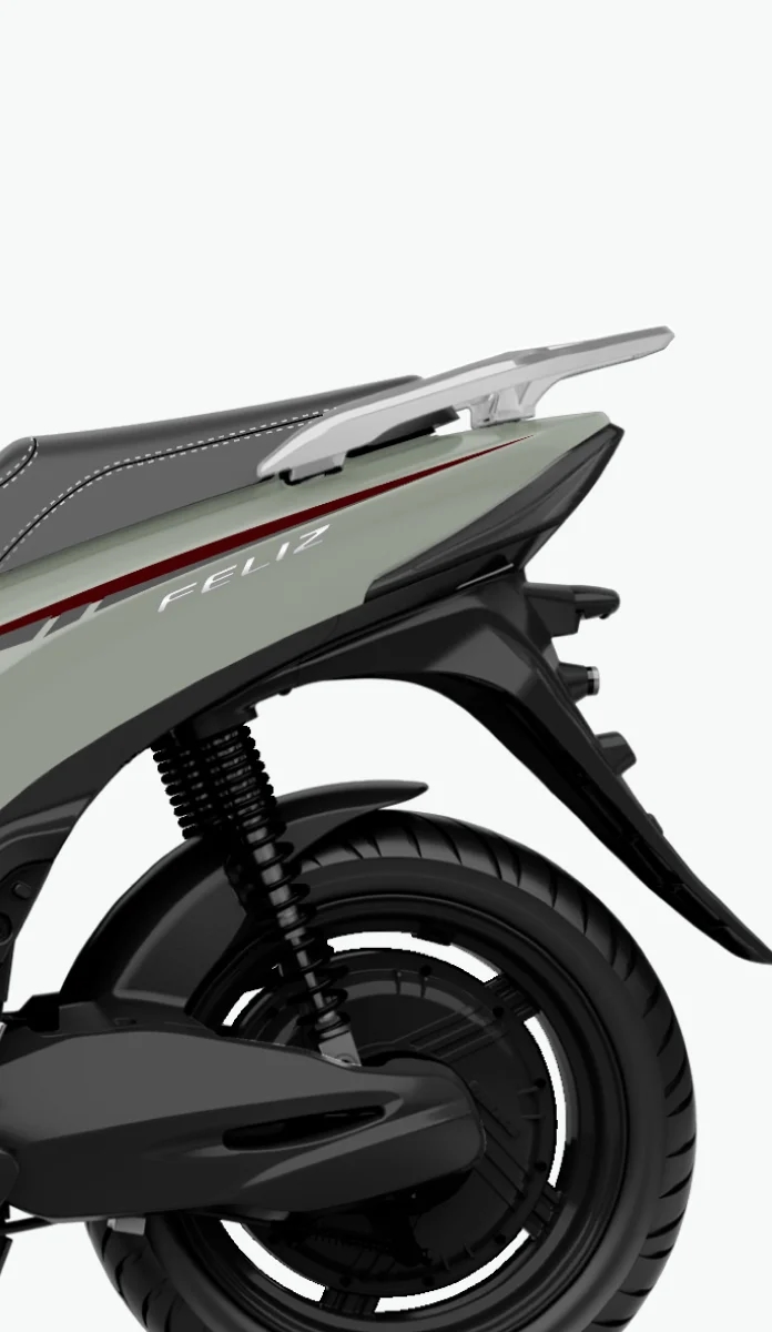 Feliz 2025 Phanh tái sinh giúp thu hồi năng lượng khi giảm ga, giúp sạc lại pin, tăng quãng đường và tuổi thọ má phanh.